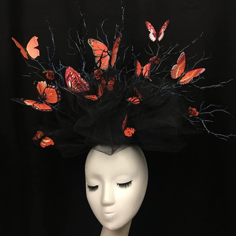 Enchanted Butterfly Garden Fantasy Headpiece
